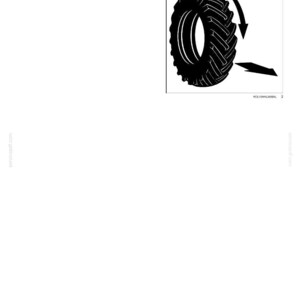May include: A black and white technical diagram showing tire tread direction. The text reads 7 - MAINTENANCE, Tire tread direction, and When the tire is installed on the wheel make sure the tire tread is in the direction shown. A tire illustration includes arrows indicating rotation.