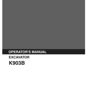 Kobelco K903B Excavator Operator Owners Operation Manual | Instant PDF Download image 2