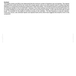 May include: A document titled "Electrical systems - FAULT CODES" with the text "3316 - Minimum Number of Injections Not Reached - Stop Engine." Includes technical details about engine diagnostics and fault codes.