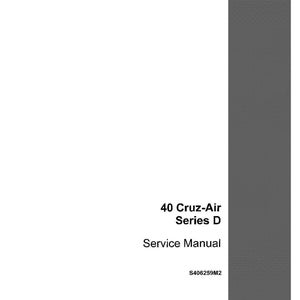 May include: A white service manual titled "40 Cruz-Air Series D" with the text "Service Manual" below it. The manual has a gray textured border on the right side and the Case IH logo at the bottom right.