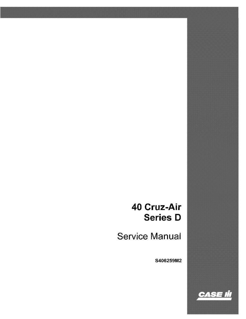 May include: A white service manual titled "40 Cruz-Air Series D" with the text "Service Manual" below it. The manual has a gray textured border on the right side and the Case IH logo at the bottom right.