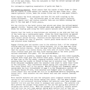 May include: A page from a repair manual with detailed instructions on gearbox reassembly. The text is in black font on a white background, with diagrams and numbered steps for clarity. Page number 15 is visible.
