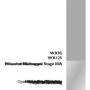 May include: A white document with black text, featuring the text "WX95 WX125 Wheeled Badbanggatis Stage IIIA". The document also includes the "CASE CONSTRUCTION" logo and print information.