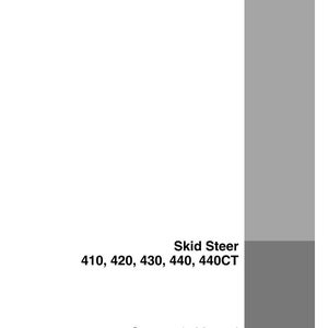 May include: A white manual with gray accents, titled "Operator's Manual" for Skid Steer models 410, 420, 430, 440, and 440CT. The CASE logo is visible in the lower right corner.