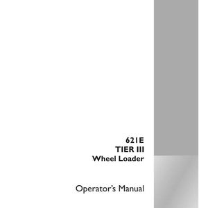 May include: A white Operator's Manual for a 621E TIER III Wheel Loader. The cover features the text "621E TIER III Wheel Loader" and "Operator's Manual". The Case Construction logo is in the bottom right corner.