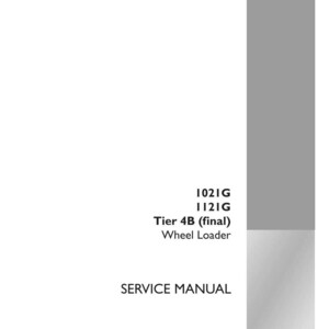 May include: A white service manual with the text "1021G, 1121G, Tier 4B (final), Wheel Loader, SERVICE MANUAL". The manual includes the part number 51428268 and the Case Construction logo.