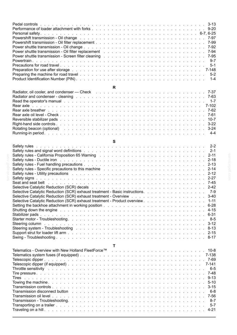 New Holland B95c, B95c Tc, B110C Tier 4B (final) Tractor Loader Backhoe Operator Owners Operation Manual | Instant PDF Download image 11