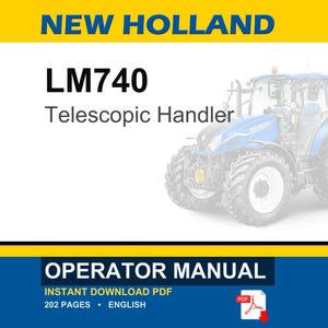 New Holland LM740 Telescopic Handler Operator Owners Operation Manual | Instant PDF Download image 1
