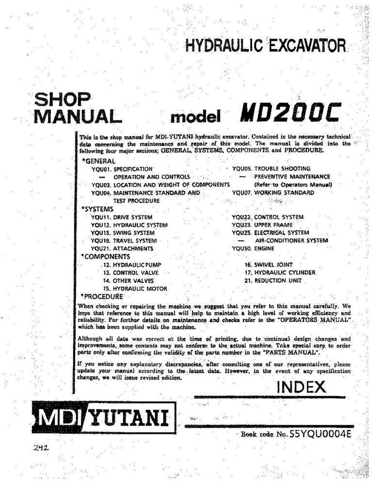 Kobelco MD200C Hydraulic Excavator Service Repair Workshop Manual | Instant PDF Download image 4