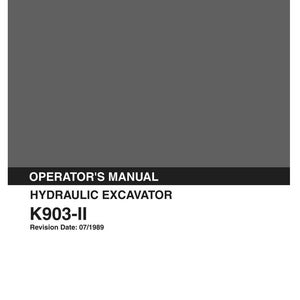Kobelco K903-II Hydraulic Excavator Operator Owners Operation Manual | Instant PDF Download image 2