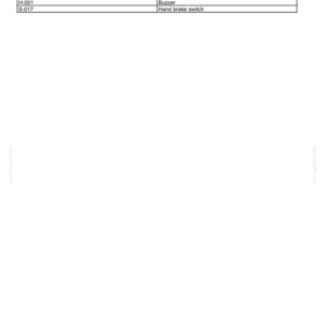May include: A schematic diagram titled "Wire harnesses - Electrical schematic frame 07" with a table listing component identifiers and descriptions. The table includes "Buzzer" and "Hand brake switch". The document is for electrical systems and harnesses.