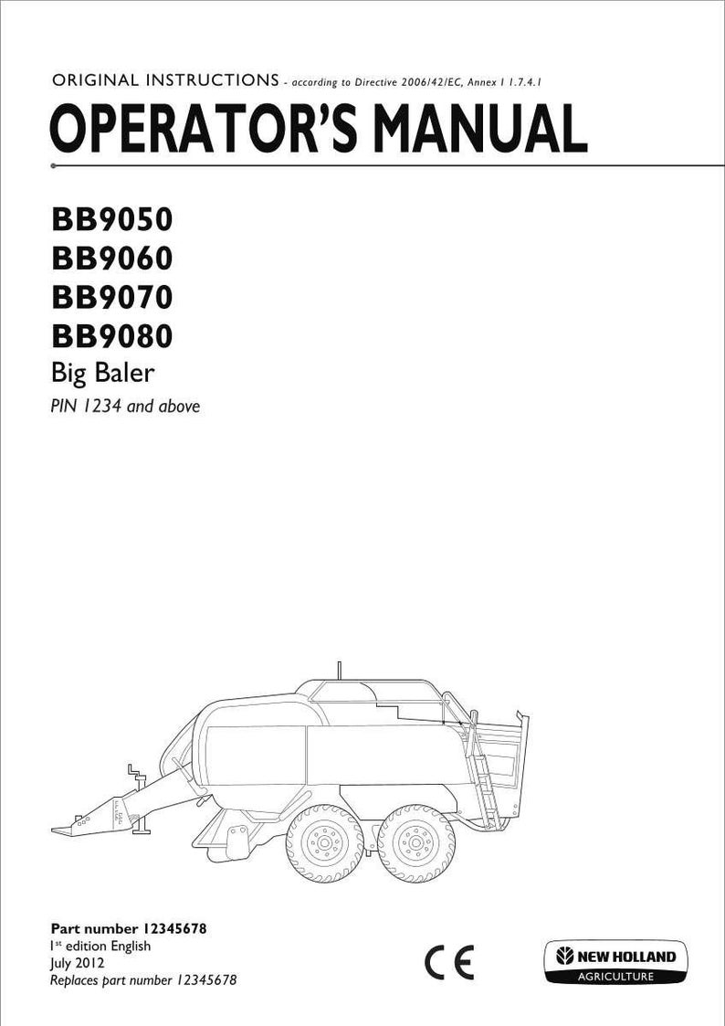 New Holland B80B Backhoe Loader Operator Owners Operation Manual | Instant PDF Download image 3