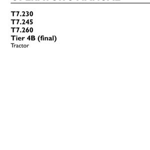 May include: An original operator's manual for New Holland Agriculture T7.230, T7.245, and T7.260 Tier 4B final tractors. The white cover features black text, the New Holland Agriculture logo, part number 47960429, and a November 2016 date.