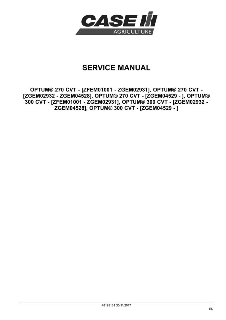 Puede incluir: Documento blanco con el logo "CASE IH AGRICULTURE" en la parte superior. El texto "SERVICE MANUAL" est&aacute; centrado debajo. Listas de modelos OPTUM CVT debajo. La fecha es 30/11/2017.