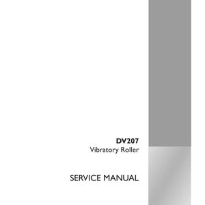 May include: A white service manual with the text "DV207 Vibratory Roller SERVICE MANUAL". The manual includes the part number 84555711A and the Case Construction logo.