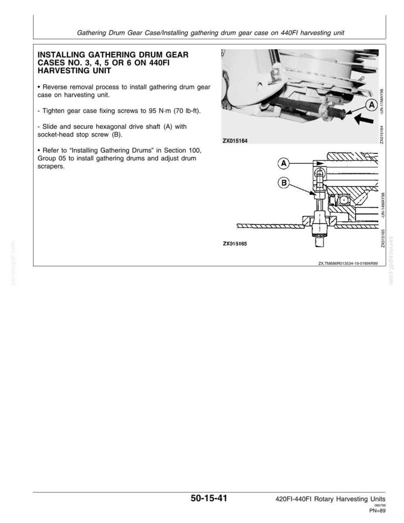 New Holland 420FI, 440FI Rotary Harvesting Header Service Repair Workshop Manual | Instant PDF Download image 6