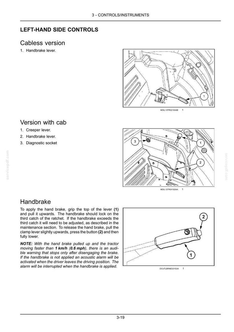 Manual de operación y mantenimiento del tractor New Holland T4.115 / Descarga instantánea en PDF imagen 5