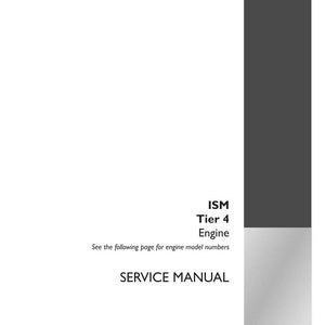 May include: A white service manual with the text "ISM Tier 4 Engine" and "SERVICE MANUAL". The manual includes the part number 47632275 and the Case IH Agriculture logo.