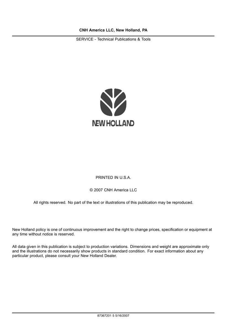 New Holland SC180, SC230, SC260, SC380, SC430 Lufttillförsel Service Reparation Verkstadsmanual | Direkt PDF-nedladdning bild 11
