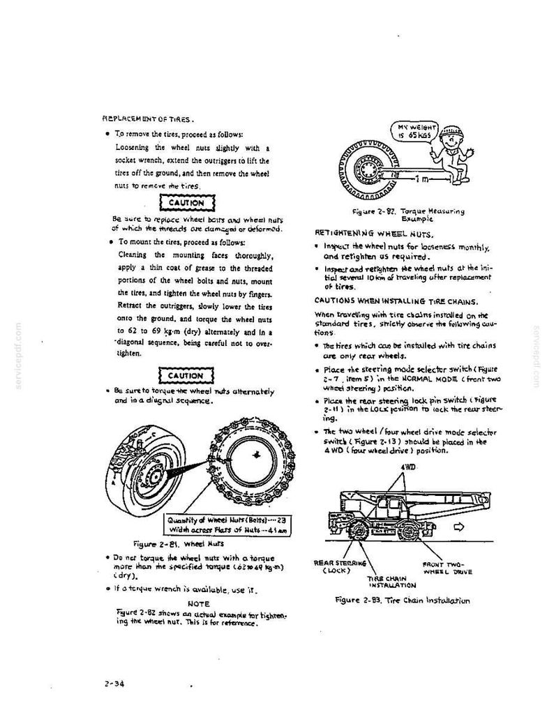 Kobelco RK250-II Rough Terrain Crane Operator Owners Operation Manual | Instant PDF Download image 5