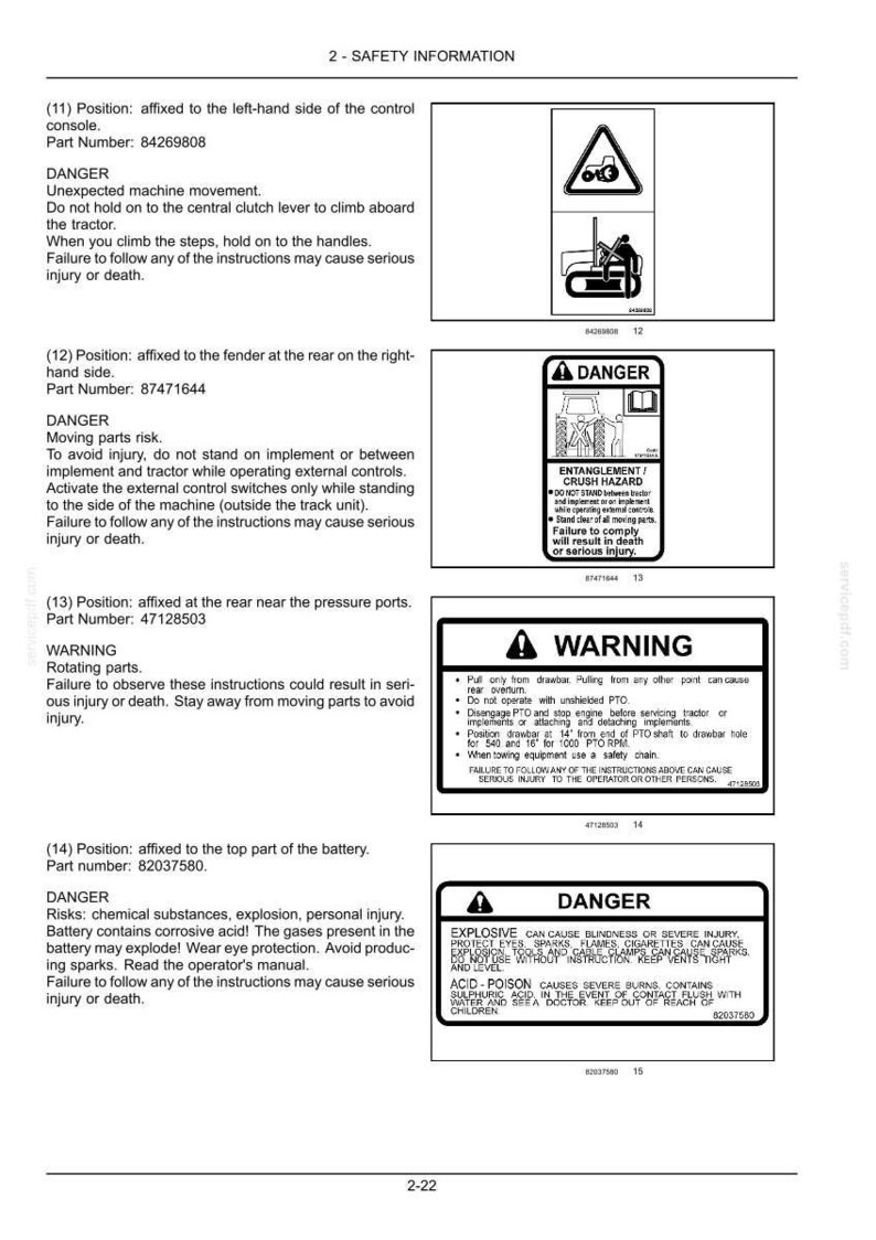 Manual de operación y mantenimiento del tractor New Holland TK4030V, TK4050, TK4050M, TK4060 / Descarga instantánea en PDF imagen 5