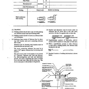 Pode incluir: Uma p&aacute;gina de documento t&eacute;cnico intitulada Terms and Symbols exibindo diagramas de soldagem, tabelas e texto instrutivo. Inclui ilustra&ccedil;&otilde;es detalhadas de s&iacute;mbolos de soldagem, linhas de refer&ecirc;ncia, setas e r&oacute;tulos explicando a localiza&ccedil;&atilde;o padr&atilde;o.