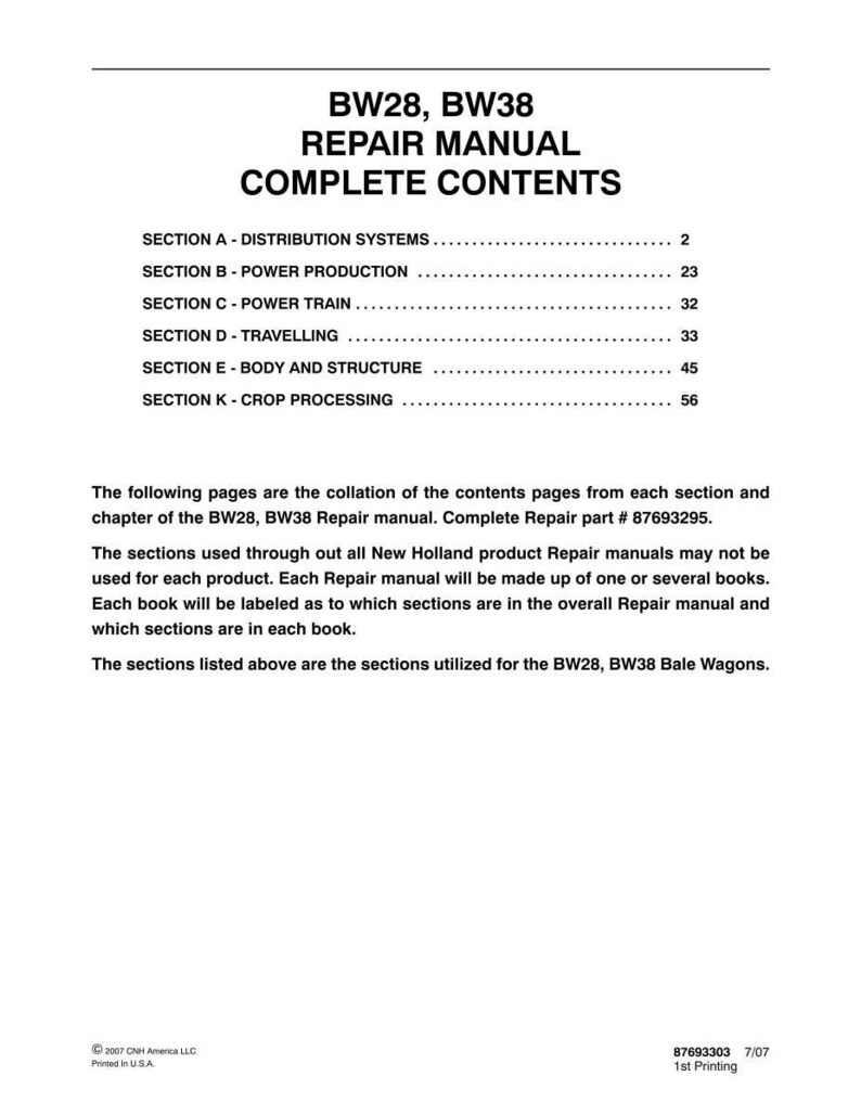New Holland BW28, BW38 Bale Wagon Service Repair Workshop Manual | Instant PDF Download image 3