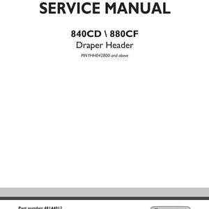 New Holland 840CD, 880CF Draper Header Service Repair Workshop Manual | Instant PDF Download image 3