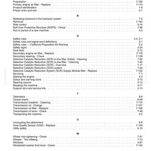 May include: A detailed page from a service manual, listing various vehicle maintenance and operational procedures. The text includes topics like brakes, safety rules, engine components, and fluid checks. The document is organized with headings and page numbers.