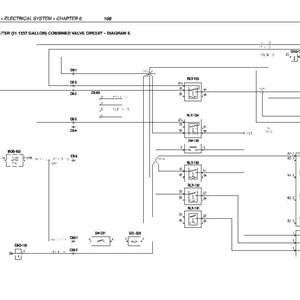 May include: Diagram of an electrical system for a front loader, with text indicating the chapter and diagram number. The diagram includes various components, lines, and labels, all in black and white.