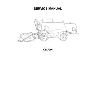 May include: A service manual cover featuring a line drawing of a New Holland CSX7000 combine harvester. The New Holland Agriculture logo is at the top, with the words "SERVICE MANUAL" below it. The date 24/04/2009 is at the bottom.