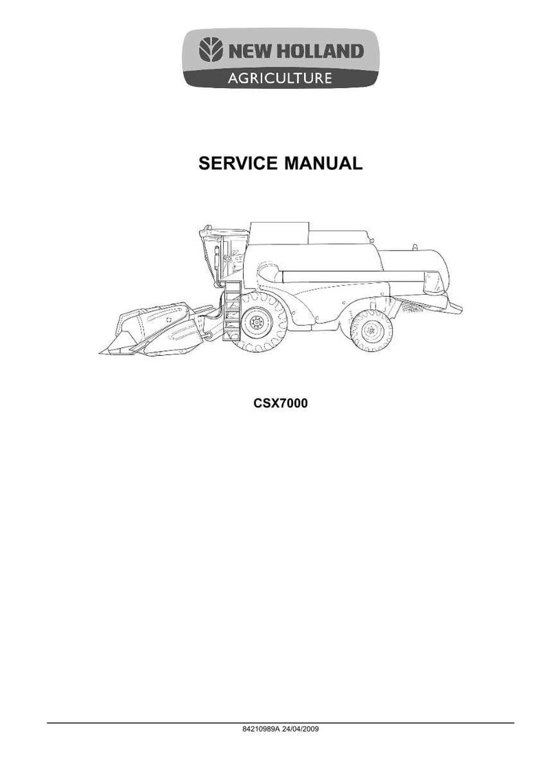 May include: A service manual cover featuring a line drawing of a New Holland CSX7000 combine harvester. The New Holland Agriculture logo is at the top, with the words "SERVICE MANUAL" below it. The date 24/04/2009 is at the bottom.
