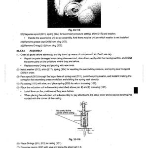May include: Technical diagram from a manual showing the assembly of a mechanical component. The image includes detailed illustrations, part numbers, and assembly instructions. The diagram is labeled with the title "33. UPPER SLEWING STRUCTURE".