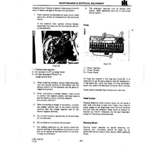 K&ouml;nnte beinhalten: Eine Seite aus einem Handbuch mit dem Titel "Wartung elektrische Ausr&uuml;stung" mit Diagrammen und Anweisungen. Es enth&auml;lt Abbildungen von elektrischen Komponenten, Schaltpl&auml;nen und Sicherheitshinweisen.