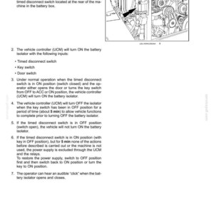 May include: Diagram of a vehicle's battery isolator, with text describing its function and operation. The image includes a detailed illustration of the isolator and related components, with labels and arrows.