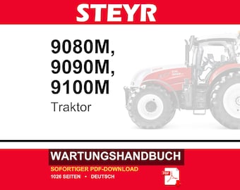 Steyr 9080m, 9090M, 9100M Traktoren Wartungshandbuch Reparatur Werkstatthandbuch | PDF-Download