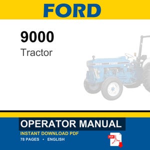 Ford 9000 Tractor Operator Owners Operation Manual | Instant PDF Download image 1