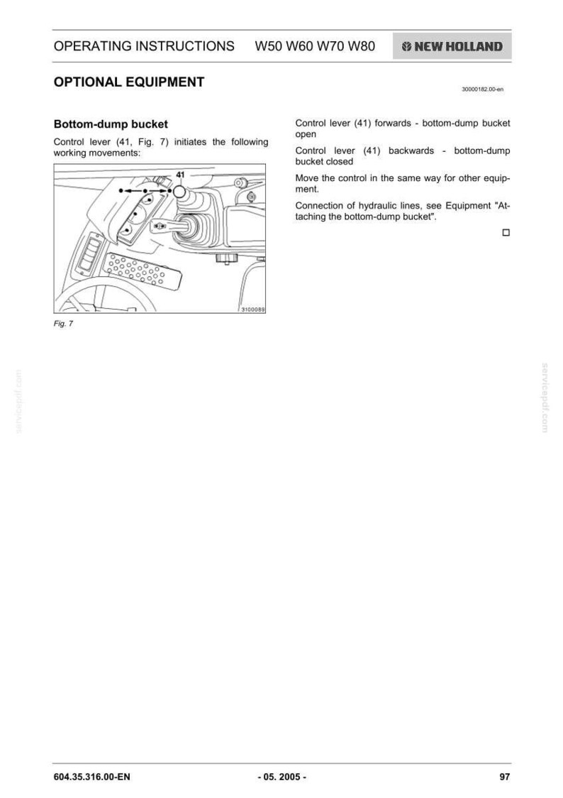 New Holland W50, W60, W70, W80 Wheel Loader Operator Owners Operation Manual | Instant Pdf Download image 6