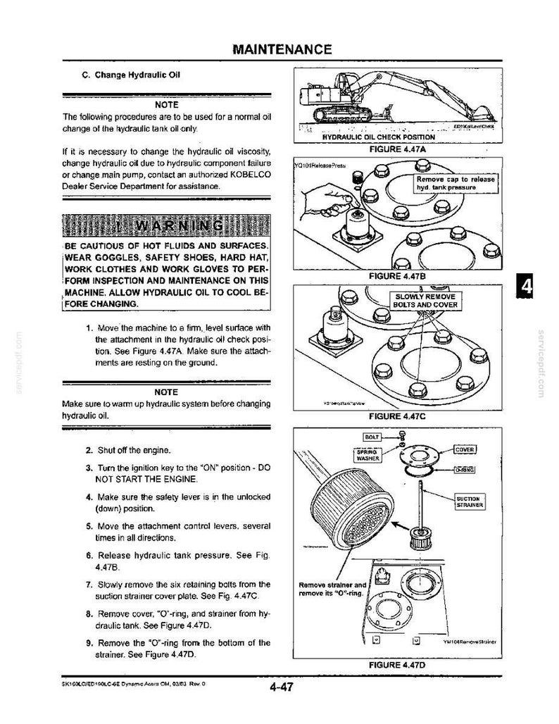 Kobelco Sk160lc-6e, ED190LC-6E Hydraulic Excavator Operator Owners Operation Manual | Instant PDF Download image 7