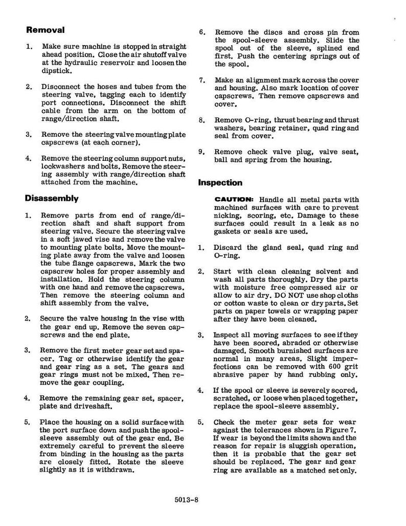 May include: A detailed technical manual page with instructions for removing and disassembling a machine component. The page includes numbered steps, diagrams, and safety warnings. The text is in black font on a white background.