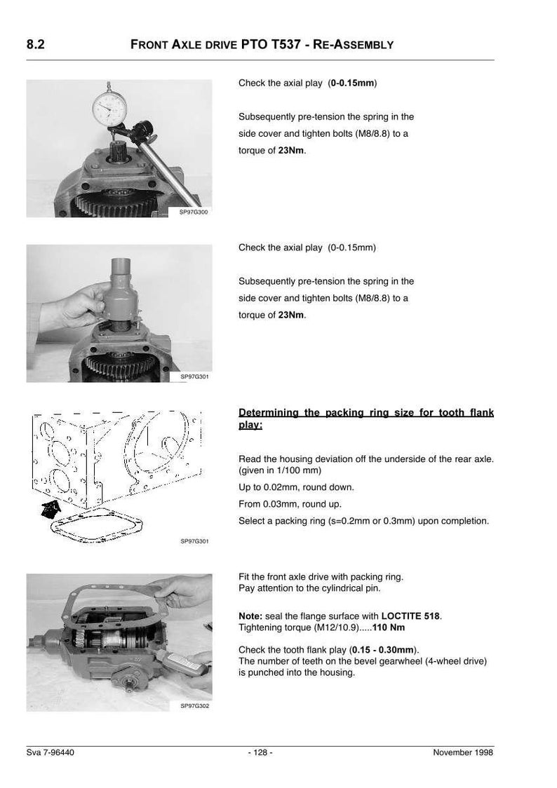 Steyr M968, M975 Tractor Service Repair Workshop Manual Service Manual | Instant PDF Download image 8