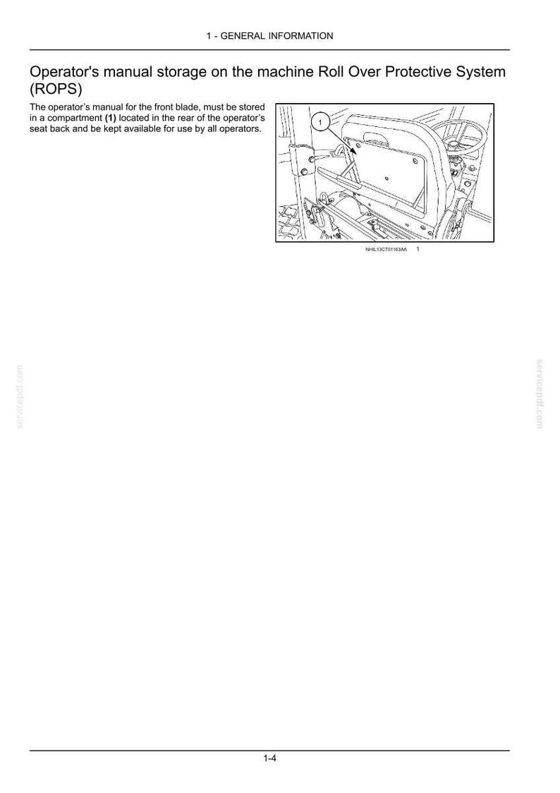 New Holland 72CBH, 84CBH Front Blade for Compact Tractor Attachment Operator Owners Operation Manual | Instant PDF Download image 4