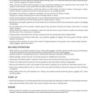 May include: A page of safety instructions with the title "INTRODUCTION". The text provides guidelines for engine operation, fuel handling, and welding procedures. It also includes warnings about potential hazards and safety precautions.