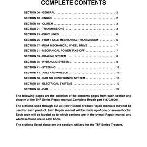 New Holland Tn65f, Tn70f, Tn75f, Tn80f, TN90F, TN95F Tractor Service Repair Workshop Manual | Instant PDF Download image 3