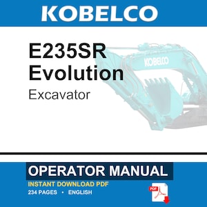 Fiat Kobelco E235SR Evolution Excavator Operator Owners Operation Manual | Instant PDF Download imagen 1