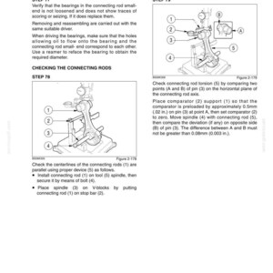 May include: A page from an engine repair manual titled Chapter 2 - 667TA Engine Overhaul. It features technical text and two diagrams, Figure 2-178 and Figure 2-179, illustrating the process of checking connecting rods and torsion with numbered parts.