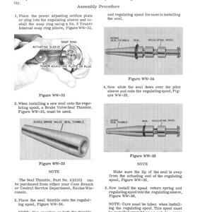 Op de afbeelding: Diagram van de montage van de rembekrachtigingsklep, met onderdelen zoals bedieningshuls, borgring, afdichtingshuls en regelspoel. Instructies voor de montage zijn inbegrepen.