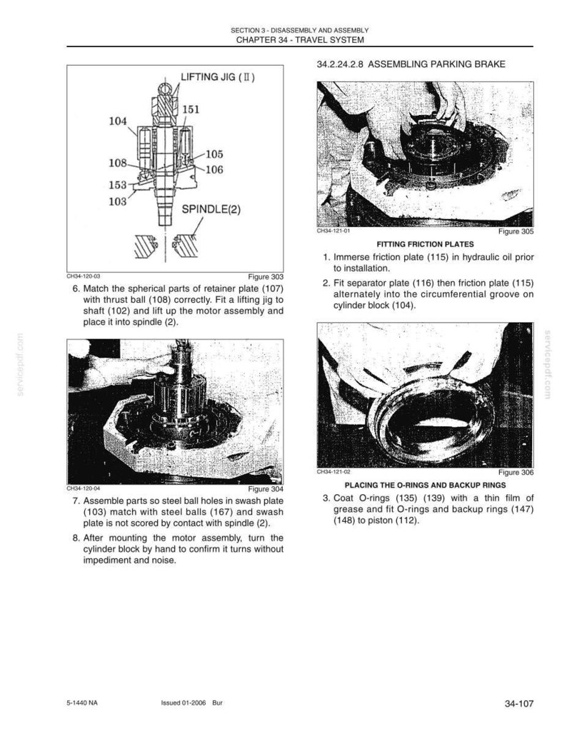 Manual de taller y servicio de la excavadora New Holland E130 en formato PDF / Descarga instantánea en PDF imagen 9