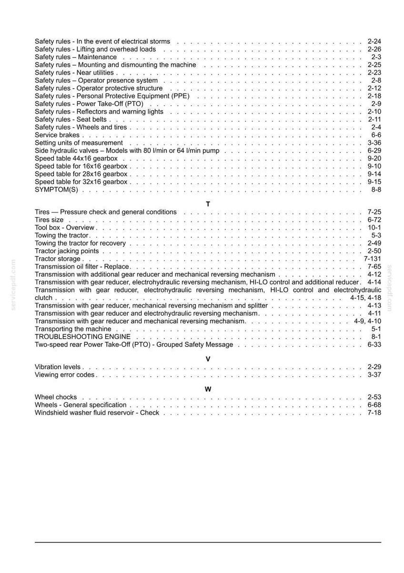 Instrukcja obsługi ciągnika New Holland T4.80v, T4.90v, T4.100v, T4.110V | Natychmiastowe pobranie pliku PDF zdjęcie 11