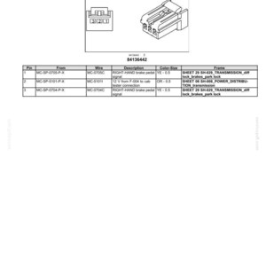 May include: Diagram of an electrical connector labeled X-166, with a receptacle design. Includes a table detailing pin connections, wire specifications, and descriptions such as "RIGHT-HAND brake pedal signal".